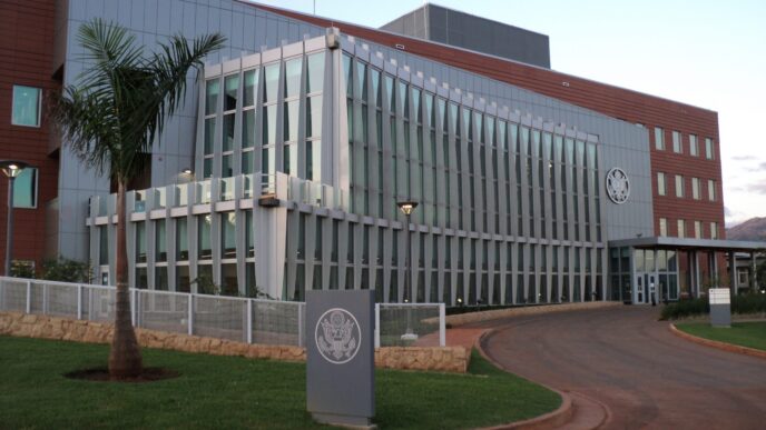 The United States Embassy in Ezulwini, Eswatini