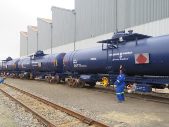 An Eswatini Railways fuel tanker pictured at one of the organisation's facilities