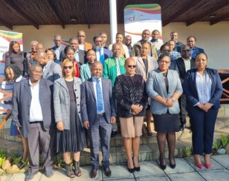 Ministries of Finance and Commerce, Industry and Trade officials pose with CFI officials and Finance stakeholders during the launch of the Blended FinScope MSME Survey Eswatini 2023. Photo: Eswatini Government
