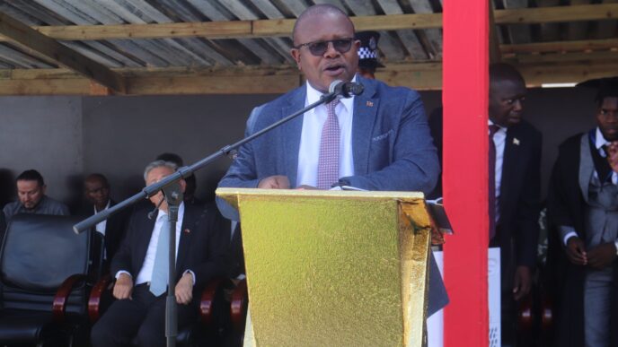 Minister of Commerce, Industry and Trade Manqoba Khumalo addresses graduates, urging them to use their skills to build businesses and drive economic growth.