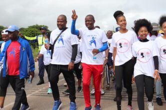 Minister Bongani Nzima encourages community wellness at Shukuma Eswatini event in Madlangemphisi Inkhundla, with vibrant sports, cultural, and youth activities highlighting local talent and dedication.