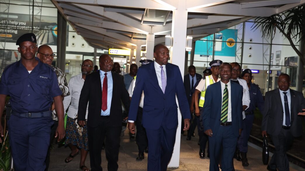 Eswatini Prime Minister Russell Mmiso Dlamini returns from Namibia after attending President Netumbo Nandi-Ndaitwah’s inauguration.