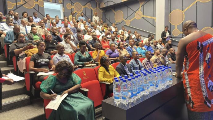 Educators from Hhohho and Manzini regions participate in the RSTP's digital skills workshop.