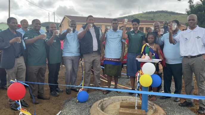 The Magubheleni Water and Sanitation Project inauguration on World Water Day 2025, improving access to clean water for 600 households.