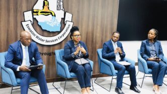 EWSC's Managing Director Jabulile Mashwama launches the prepaid water metering system