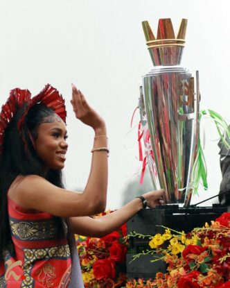 The Ingwenyama Cup trophy parade ahead of the 2024 final between Green Mamba and Mbabane Swallows. Photo: @/kusekhaya