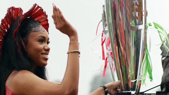 The Ingwenyama Cup trophy parade ahead of the 2024 final between Green Mamba and Mbabane Swallows. Photo: @/kusekhaya