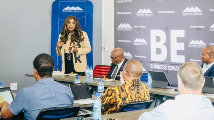 ICT Minister Savannah Maziya meets with private sector leaders to discuss Eswatini's digital transformation plans.