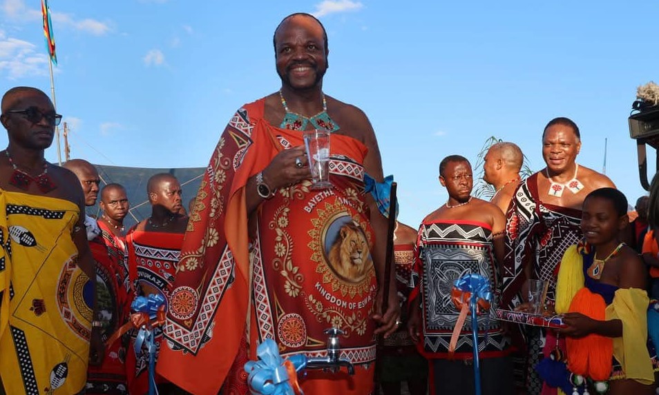 His Majesty King Mswati III officially hands over a E24 million water project to Mpolonjeni residents, marking a milestone in clean water access for the Lubombo Region.