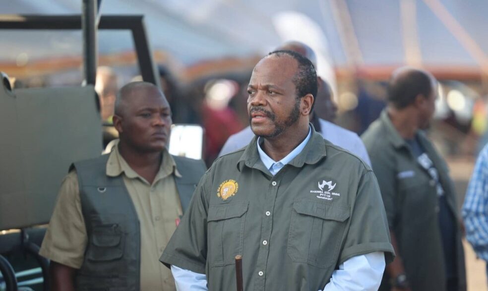 King Mswati III tours Magomba Coal Mine, praising its progress and economic potential.