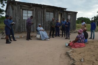 Deputy Prime Minister Thulisile Dladla during a site visit to vulnerable households in Madlangemphisi Inkhundla.