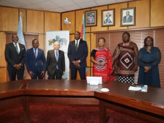 Prime Minister Dlamini welcomes UN road safety envoy Jean Todt ahead of the Kofi Annan Awards in Ezulwini.
