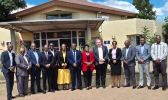 Dr. Loretta Mkhonta, CEO of ESHEC, representing Eswatini’s higher education sector in a high-level delegation with the European Union to discuss national development and skills advancement.