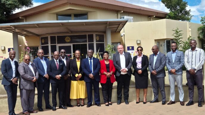 Dr. Loretta Mkhonta, CEO of ESHEC, representing Eswatini’s higher education sector in a high-level delegation with the European Union to discuss national development and skills advancement.