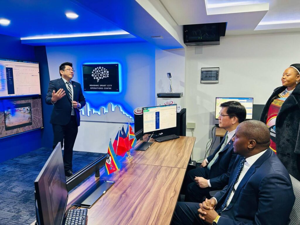 Prime Minister Russell Dlamini during the official handover of the 5G Smart City Project in Mbabane.