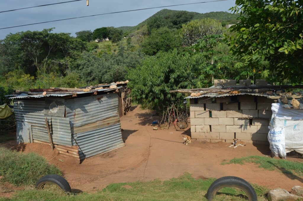Deputy Prime Minister Thulisile Dladla during a site visit to vulnerable households in Madlangemphisi Inkhundla.
