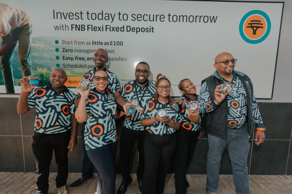 Members of FNB Eswatini celebrate the bank’s 30th anniversary with joy and unity at the Ezulwini head office.