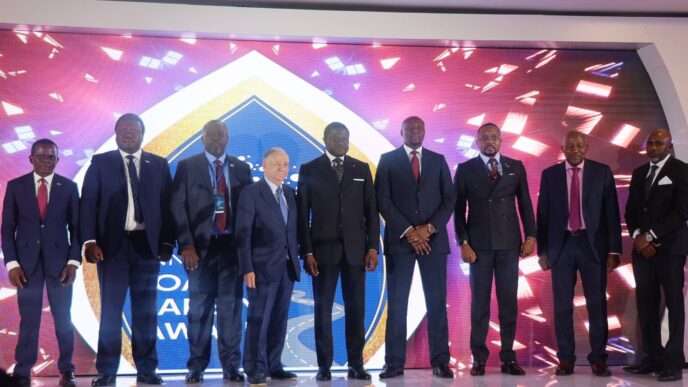 Prime Minister Russell Dlamini with stakeholders and award recipients at the Kofi Annan Road Safety Awards in Ezulwini.