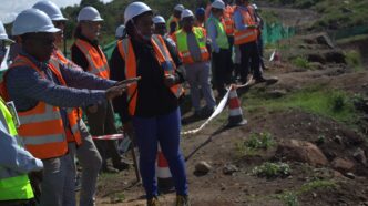 AfDB mission team assessing the Mkhondvo-Ngwavuma Water Project in Eswatini.