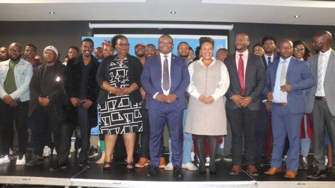 Minister Khumalo announces E200K boost for Eswatini creatives during World Book Day event.