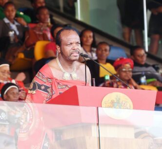 His Majesty King Mswati III speaking at the Easter Sunday