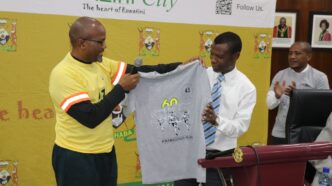 Minister Appolo Maphalala launches the 2025 KwaMagogo Legacy Run at the Manzini Council Chambers.