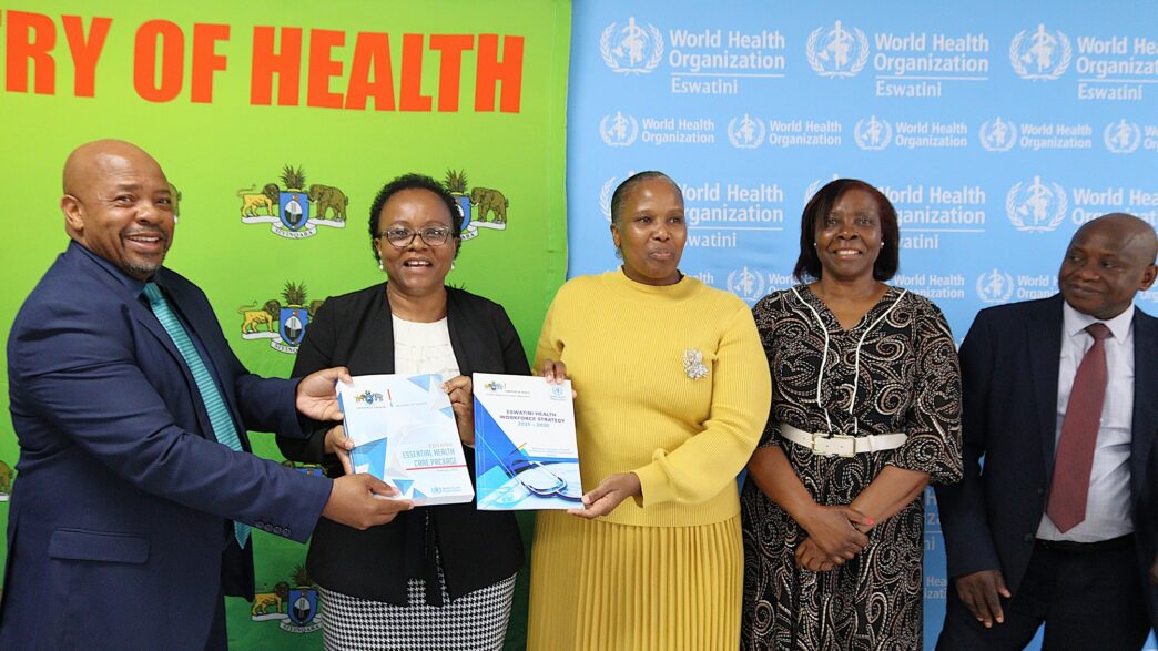 Health Minister Mduduzi Matsebula speaking at the launch of the Essential Healthcare Package and Human Resources for Health Strategic Plan in Mbabane.