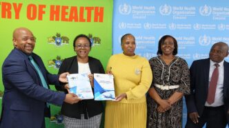 Health Minister Mduduzi Matsebula speaking at the launch of the Essential Healthcare Package and Human Resources for Health Strategic Plan in Mbabane.