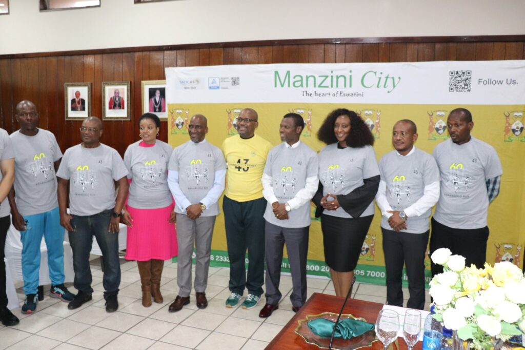 Minister Appolo Maphalala launches the 2025 KwaMagogo Legacy Run at the Manzini Council Chambers.