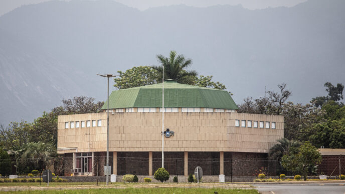A general view shows the eSwatini Parliament in Lobamba on September 22, 2018. Photo by GIANLUIGI GUERCIA / AFP)