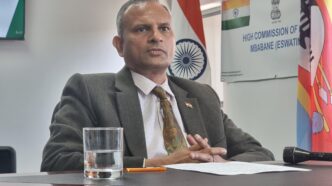 Indian High Commissioner addresses the Eswatini press corps during a media briefing on Operation Sindoor. Photo: Adekunle Owolabi