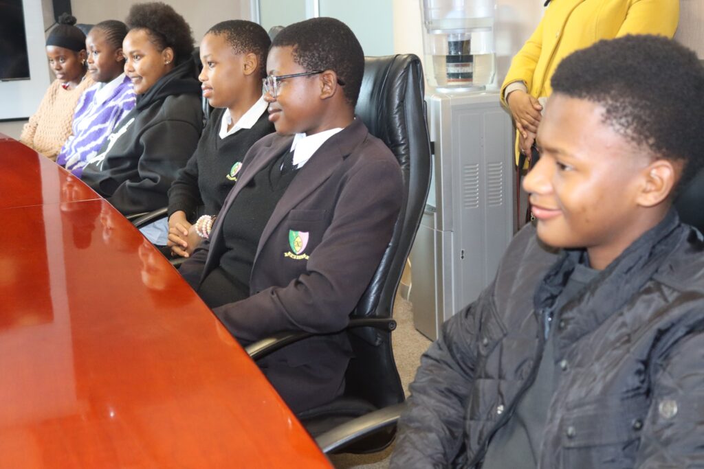 Students from five high schools pose with FSRA staff during the closing ceremony of the two-week job shadowing programme in Mbabane.