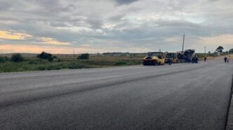 A newly completed stretch of road brings improved access and connectivity to the community. Photo: National Disaster Management Agency
