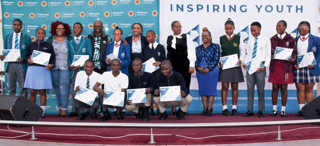 Some of the 150 students from across Eswatini who participated in the 10-day job shadowing programme pose with their certificates during the closing ceremony.