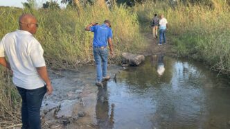 Technical experts from Eswatini, Mozambique, and South Africa assess potential groundwater sites during a joint mission to Catuane District on 12 May 2025.