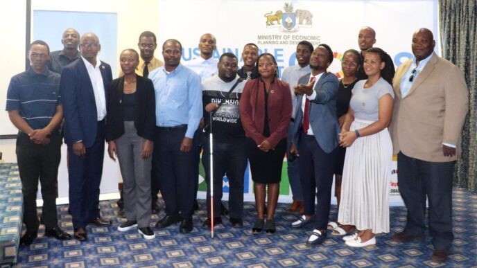 Stakeholders from government, municipalities, civil society, and development partners gather at The George Hotel in Manzini for a national workshop validating Eswatini’s third SDG progress report.