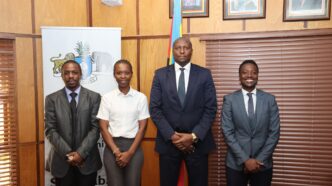 Prime Minister Russell Dlamini joins youth entrepreneurs and stakeholders during one of the Youth Chamber of Commerce and Industries