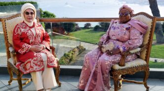 Her Majesty the Indlovukazi of Eswatini pictured with Turkey’s First Lady, Emine Erdoğan, during a courtesy visit at a State Palace in Istanbul.