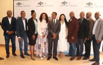 Minister of Foreign Affairs and International Cooperation, Senator Pholile Shakantu, with global delegates at the UN Peacekeeping Ministerial Meeting in Berlin. Photo by Ministry of Foreign Affairs, Eswatini