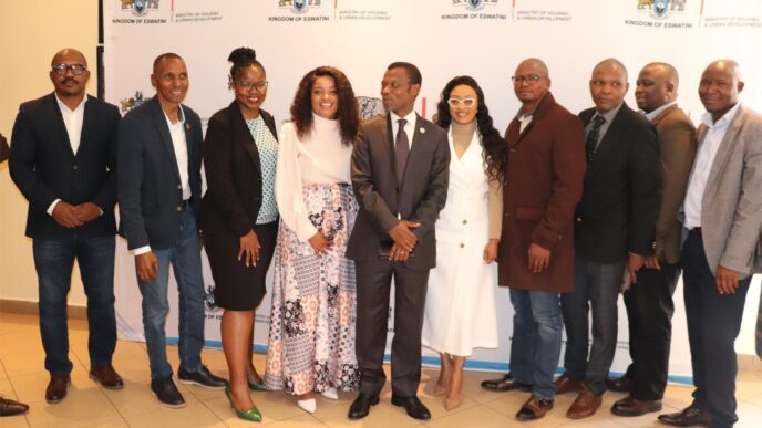 Minister of Foreign Affairs and International Cooperation, Senator Pholile Shakantu, with global delegates at the UN Peacekeeping Ministerial Meeting in Berlin. Photo by Ministry of Foreign Affairs, Eswatini