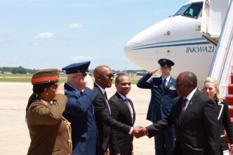 President Cyril Ramaphosa arrives in the United States ahead of his meeting with former US President Donald Trump to discuss trade relations. Photo by Presidency South Africa