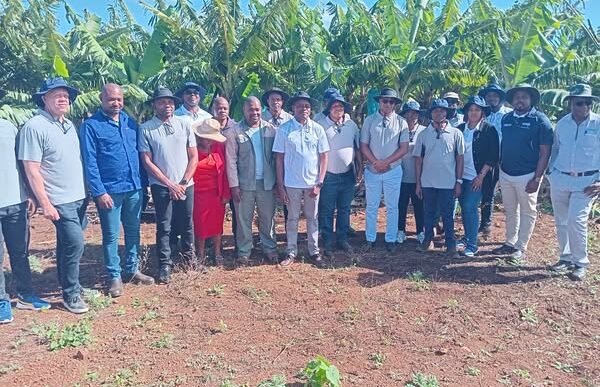 EswatiniBank Board members and Vulamatfuba Farmers cooperative leaders pose together during the Day Two tour at Gamula