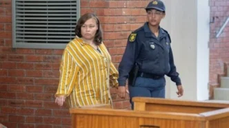 Kelly Smith (L) was found guilty of trafficking her six-year-old daughter © RODGER BOSCH / AFP