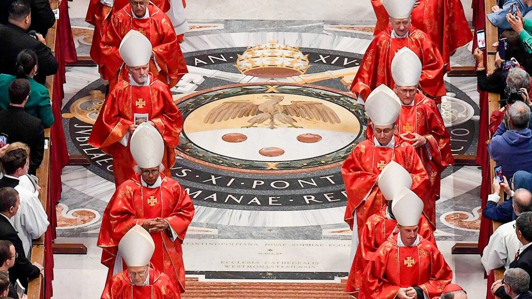 Cardinals from around the world gather at St Peter's Basilica in Vatican City to begin the secretive process of electing a new pope.