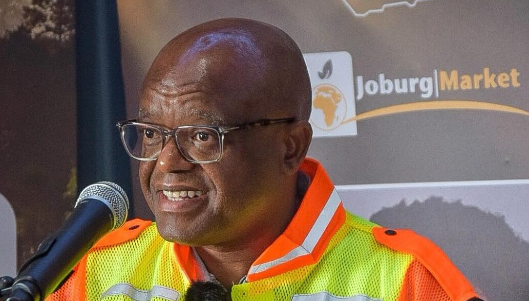 Mayor Dada Morero addresses the media at the April 30, 2025 press briefing, ahead of Johannesburg hosting the global WUWM Conference focused on food systems, trade, and sustainability.