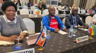 Ntombi Masango of EOCGA attends the Chef de Mission meeting in Algiers, Algeria