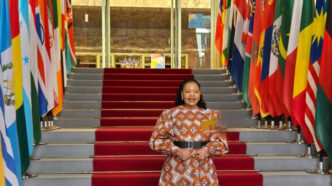 Minister of Foreign Affairs and International Cooperation, Senator Pholile Shakantu, with global delegates at the UN Peacekeeping Ministerial Meeting in Berlin. Photo by Ministry of Foreign Affairs, Eswatini