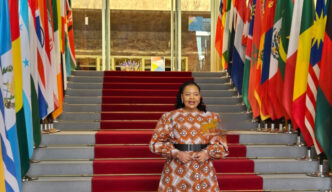 Minister of Foreign Affairs and International Cooperation, Senator Pholile Shakantu, with global delegates at the UN Peacekeeping Ministerial Meeting in Berlin. Photo by Ministry of Foreign Affairs, Eswatini