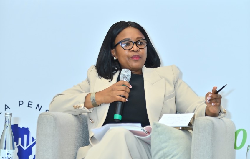 Futhi Tembe, CEO of the Eswatini National Provident Fund, engages in dialogue during the 6th Annual Africa Pension Funds and Retirement Summit held from May 13–16, 2025, in Casablanca, Morocco, where she was one of the key invited speakers.