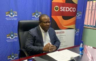 The Honourable Minister of Commerce, Industry and Trade, Hon. Manqoba Khumalo, makes the initial announcement of the Entrepreneur of the Year Awards National Gala Dinner